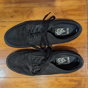 Black Lace Up Canvas Sneakers - Vans